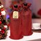 Wrapables Reusable Burlap Wine Bags, Rustic Gift Bags with Drawstring (Set of 8)